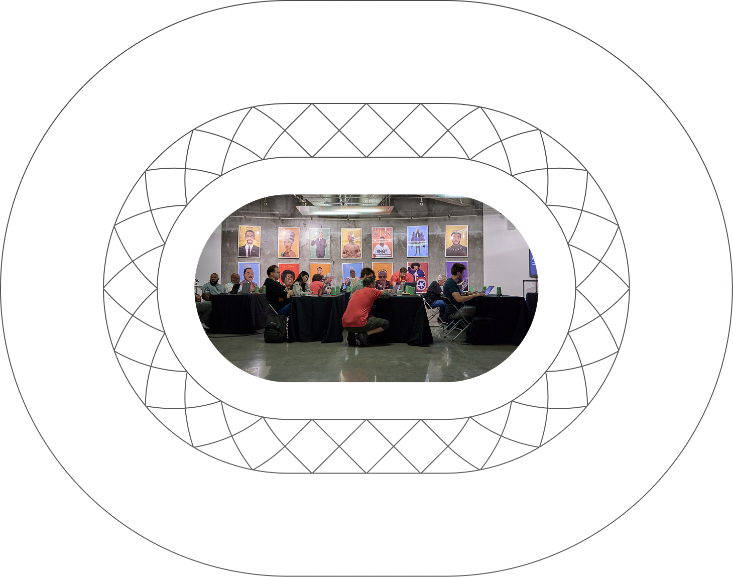 Attendees at a Chain React workshop